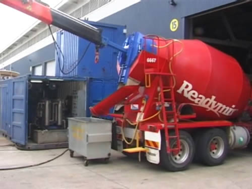 concrete truck cleaning